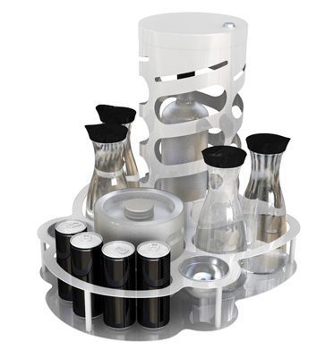 VIP Bottle Service Tray - Energy 1 with Cage -  Serving Tray with Bottle Lock